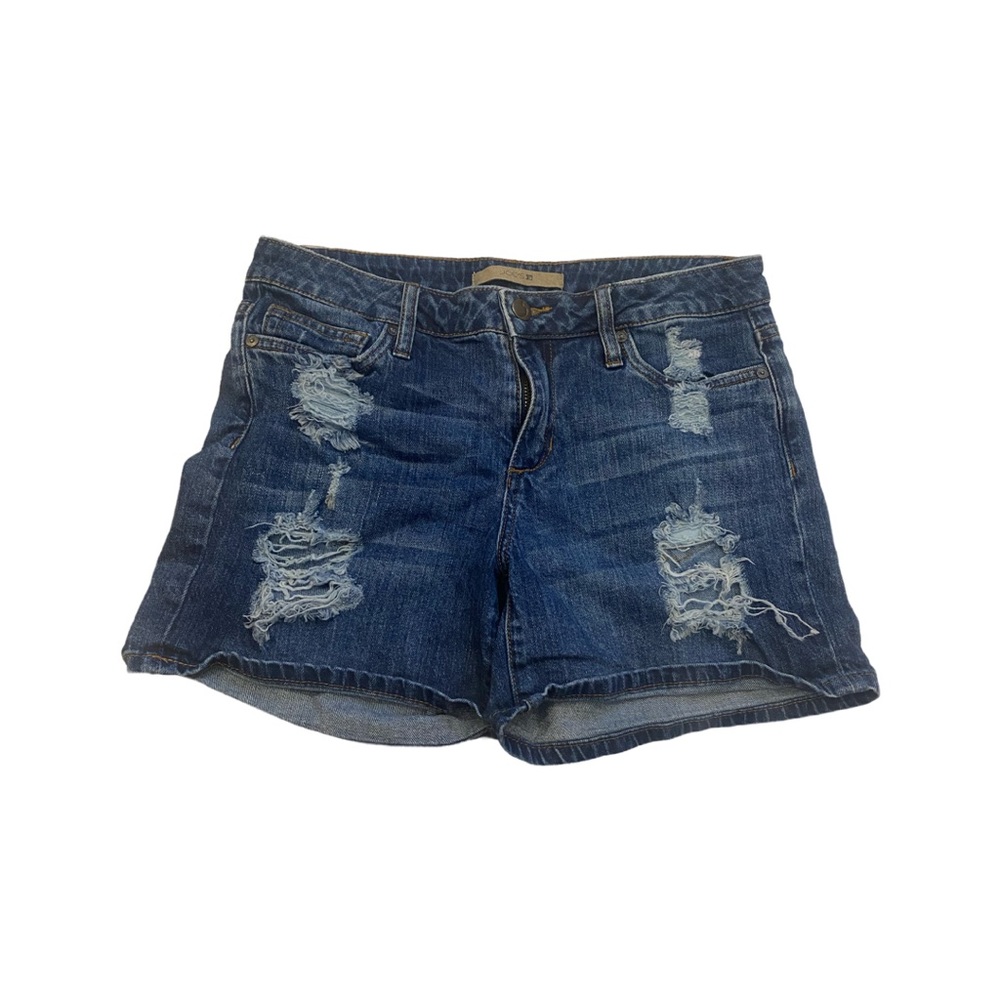 Joe's Jeans Women Size 28 Medium Wash Blue Distressed Denim Shorts Mid Rise